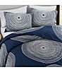 Color:Navy - Image 4 - Fokus Ring Pattern Comforter Set