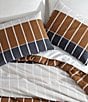 Color:Multi - Image 6 - Tiiliskivi Raita Brick-Block Printed Outlined Pattern Organic Cotton Duvet Cover Mini Set