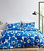 Color:Blue - Image 1 - Unikko Floral Duvet Cover Mini Set