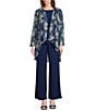 Marina Jersey ITY Long Sleeve 3-Piece Pant Set, Color:Navy Multi - Image 1