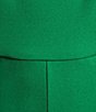 Color:Emerald - Image 5 - Off-the-Shoulder Cap Sleeve Overlay Stretch Crepe Jumpsuit