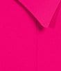Color:Fuchsia - Image 3 - Plus Size Sleeveless Bow One Shoulder Neck Scuba Crepe Knee Length Sheath Dress