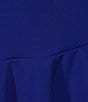 Color:Cobalt - Image 3 - Plus Size Sleeveless Off-The-Shoulder Flounce Hem Crepe Midi Fit and Flare Dress