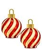 Mark Roberts Candy Swirl Tabletop Ornament With LED Set Of 2 - Image 2