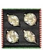 Mark Roberts Holiday Collection 4-Piece Assortment Silver Scrolled Reflector Hanging Boxed Ornament Set - Image 2
