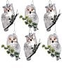 Mark Roberts Holiday Collection 6-Piece Assorted Owl on Branch Hanging Ornament Set - Image 2