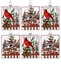 Mark Roberts Holiday Collection 6-Piece Assortment Cardinal Plaid Rectangle Hanging Ornament Set - Image 2