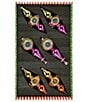 Mark Roberts Holiday Collection 6-Piece Assortment Double Finial Drop Hanging Boxed Ornament Set - Image 1