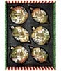 Mark Roberts Holiday Collection 6-Piece Assortment Scrolled Reflector Hanging Boxed Ornament Set - Image 1