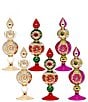 Mark Roberts Holiday Collection 6-Piece Assortment Triple Stack Finial Ornament Set - Image 2