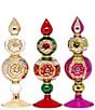 Mark Roberts Holiday Collection 6-Piece Assortment Triple Stack Finial Ornament Set - Image 1