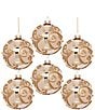 Mark Roberts Holiday Collection 6-Piece Gold Scroll Ball Hanging Ornament Set - Image 1