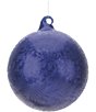 Color:Dark Blue - Image 1 - Holiday Collection Frosted Glass Ball Ornament, Set of 4