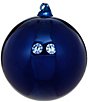 Color:Dark Blue - Image 1 - Holiday Collection Shiny Glass Ball Ornament, Set of 4