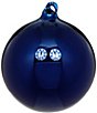 Color:Dark Blue - Image 2 - Holiday Collection Shiny Glass Ball Ornament, Set of 4