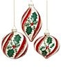Mark Roberts Holly Stripe Ornament Box of 6 - Image 1
