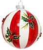 Mark Roberts Holly Stripe Ornament Box of 6 - Image 1
