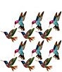 Mark Roberts Sequined Multi Color Hummingbird, Set Of 12 - Image 2