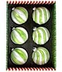 Mark Roberts Spiraled Glitter Ornament Box Of 6 - Image 1