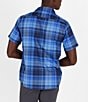 Color:Twilight Blue - Image 2 - Aerobora Short-Sleeve Plaid Woven Shirt