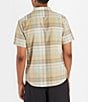 Color:Vetiver - Image 2 - Aerobora Wayland Plaid Short Sleeve Woven Shirt