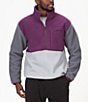 Color:Purple Fig/Steel Onyx/Sleet - Image 1 - Aros Fleece Color Block Half-Zip Pullover