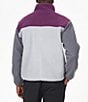 Color:Purple Fig/Steel Onyx/Sleet - Image 2 - Aros Fleece Color Block Half-Zip Pullover