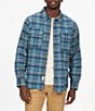 Color:Moon River - Image 1 - Doran Plaid Midweight Flannel Long Sleeve Woven Shirt
