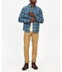Color:Moon River - Image 3 - Doran Plaid Midweight Flannel Long Sleeve Woven Shirt