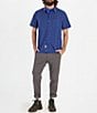 Color:Twilight Blue - Image 3 - Eldridge Short Sleeve Plaid Woven Shirt