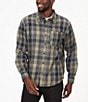 Color:Black - Image 1 - Fairfax Novelty Lightweight Flannel Long Sleeve Shirt