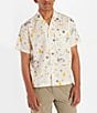 Color:Papyrus Trail Mix - Image 1 - Muir Printed Woven Short Sleeve Camp Shirt