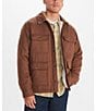 Color:Pinecone - Image 1 - Ridgefield Solid Faux-Sherpa Flannel Shirt Jacket