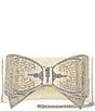 Mary Frances Fancy Bow Beaded Crossbody Clutch, Color:White - Image 1