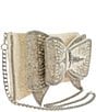Mary Frances Fancy Bow Beaded Crossbody Clutch, Color:White - Image 4
