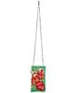 Mary Frances Poppy Field Beaded Crossbody Phone Bag, Color:Green - Image 5