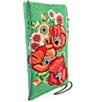 Mary Frances Poppy Field Beaded Crossbody Phone Bag, Color:Green - Image 6