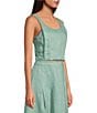 Mason's Daughter Sophia Coordinating Linen Blend Woven Square Neck Sleeveless Top - Image 2
