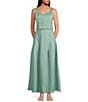 Mason's Daughter Sophia Coordinating Linen Blend Woven Square Neck Sleeveless Top - Image 4