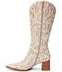 Color:Beige Multi Snake - Image 4 - Addison Snake Print Leather Tall Boots