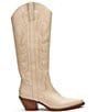 Color:Ivory Leather - Image 2 - Agency Leather Tall Western Boots