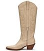 Color:Ivory Leather - Image 3 - Agency Leather Tall Western Boots