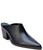 Color:Black Leather - Image 1 - Cammy Leather Pointed Toe Western Mules