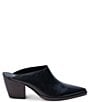 Color:Black Leather - Image 2 - Cammy Leather Pointed Toe Western Mules