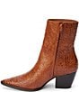 Color:Cognac Floral - Image 4 - Caty Floral Embossed Leather Western Booties