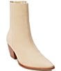 Color:Cream Leather - Image 1 - Caty Leather Western Booties