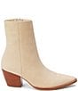 Color:Cream Leather - Image 2 - Caty Leather Western Booties