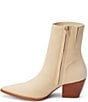 Color:Cream Leather - Image 4 - Caty Leather Western Booties