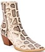 Matisse Caty Snake Embossed Leather Western Inspired Booties - Image 1