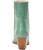 Color:Jade Snake - Image 3 - Caty Snake Print Embossed Leather Western Booties